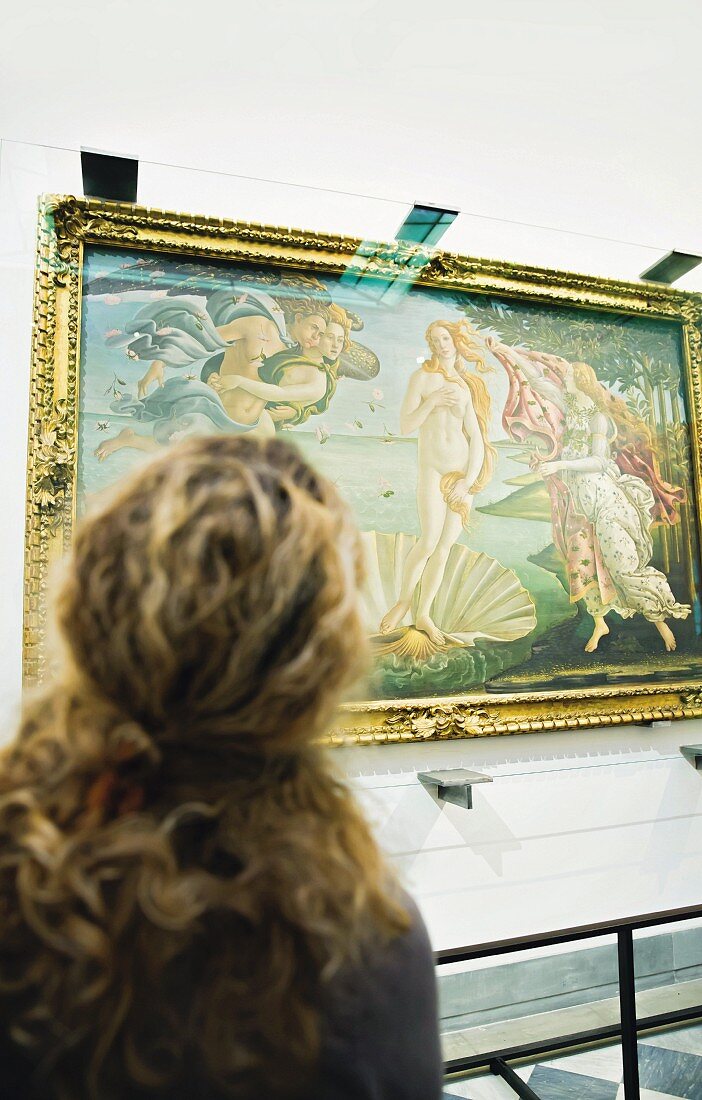 'Geburt der Venus' von Botticelli in den Uffizien, Florenz, Italien