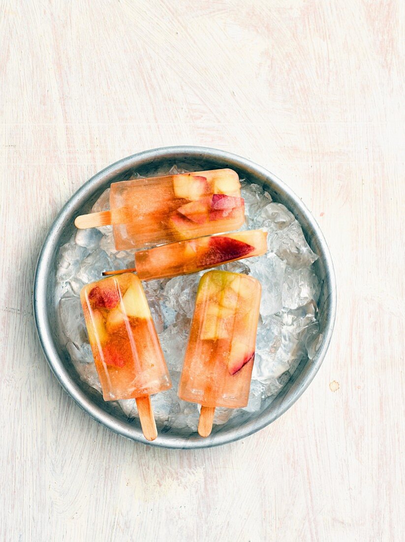 Home-made fruit ice lollies