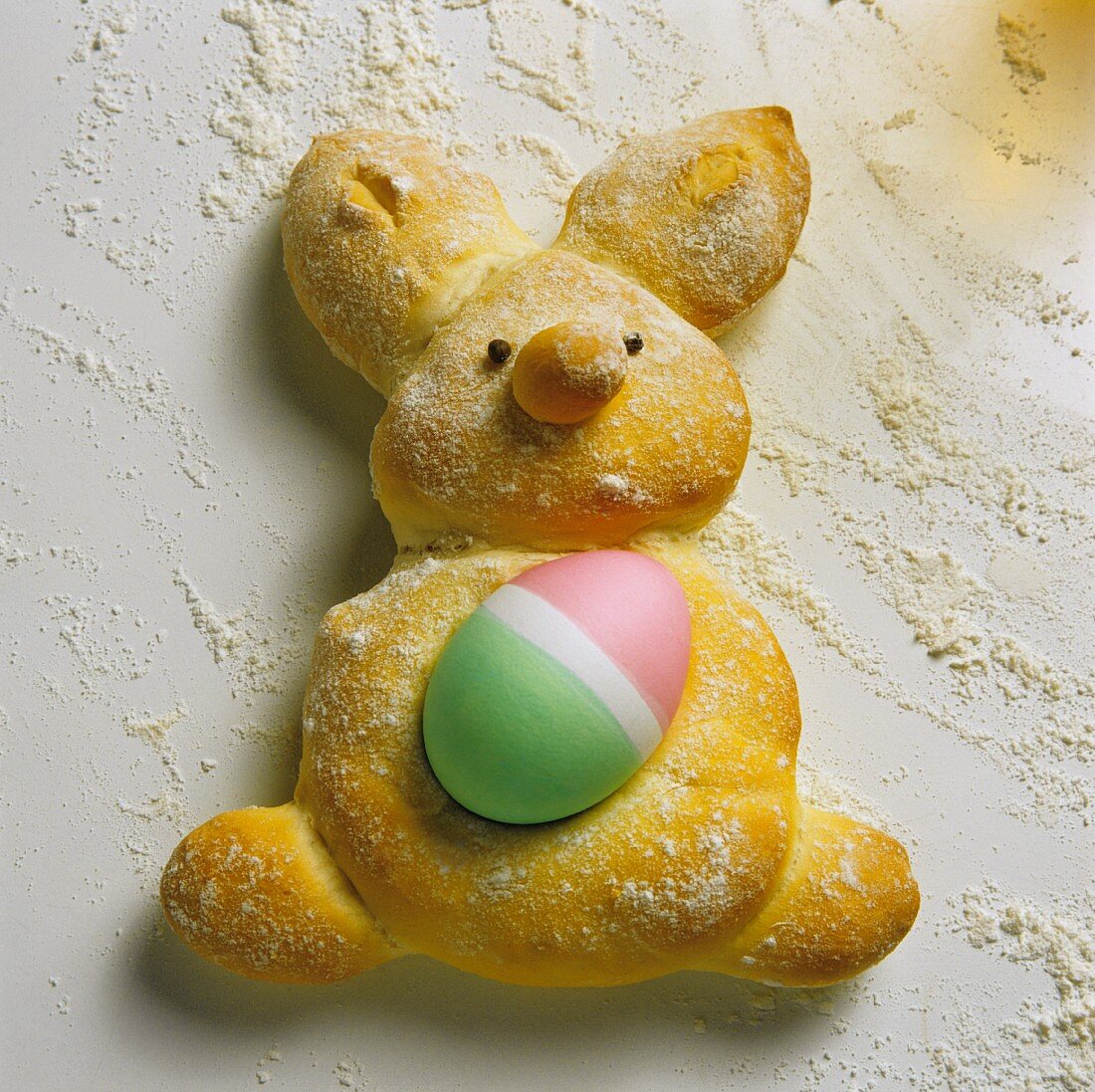 Easter Bunny Pastry with an Easter Egg