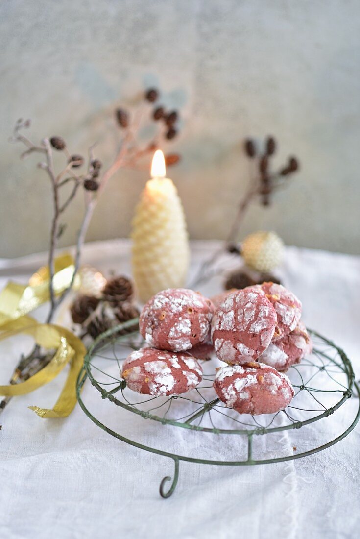 Red Velvet Crinkle Cookies (weihnachtlich)