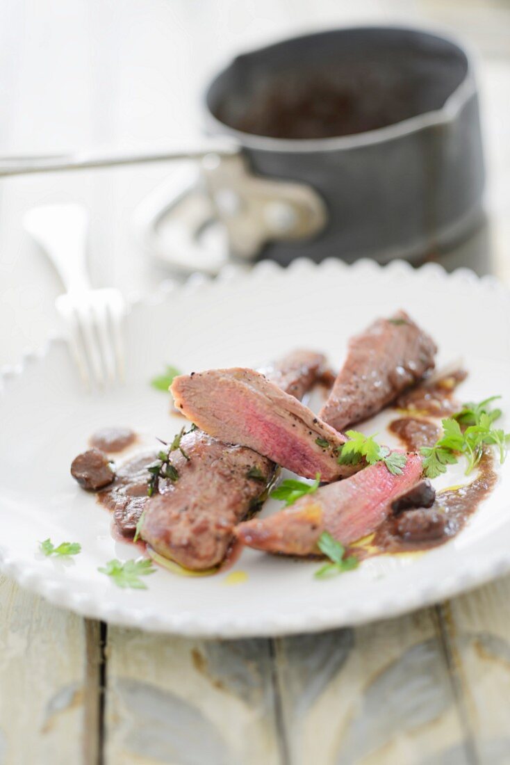Lamb fillets with herbs
