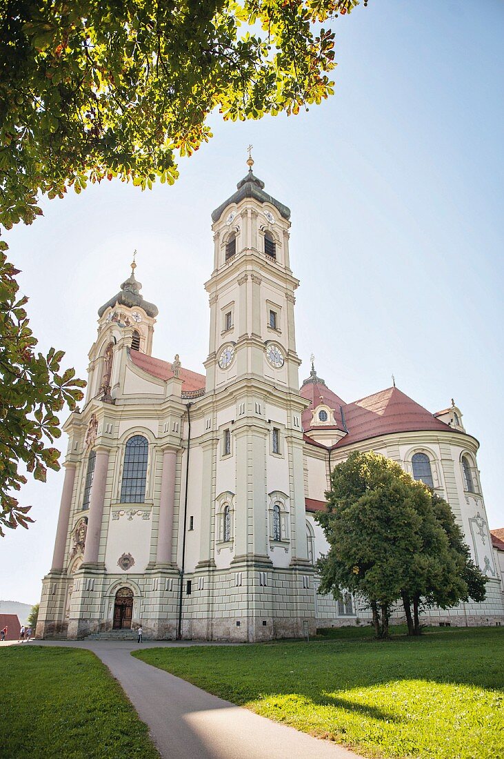 Exterior view of Ottobeuren Abbey in the Allgäu region, Bavaria, Germany