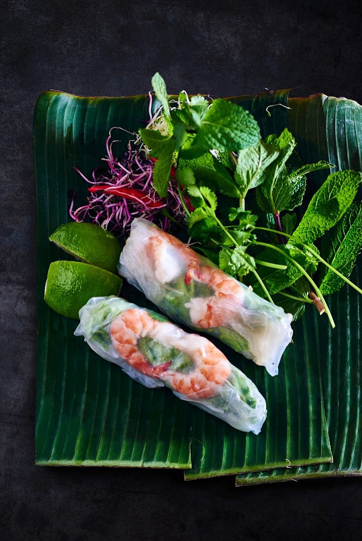 Spring rolls with shrimps (Asia)
