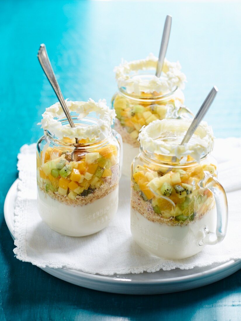 Exotic fruit trifle