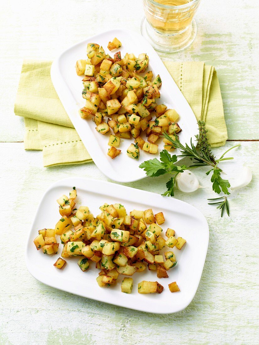 Garlic and herb potatoes