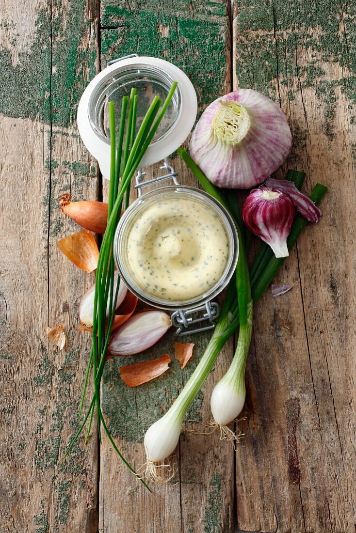 Herb butter with ingredients