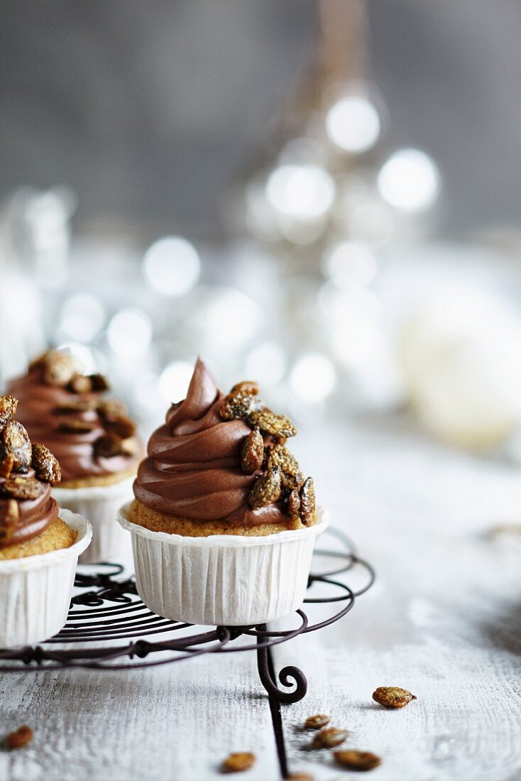 Chestnut cupcakes for Christmas