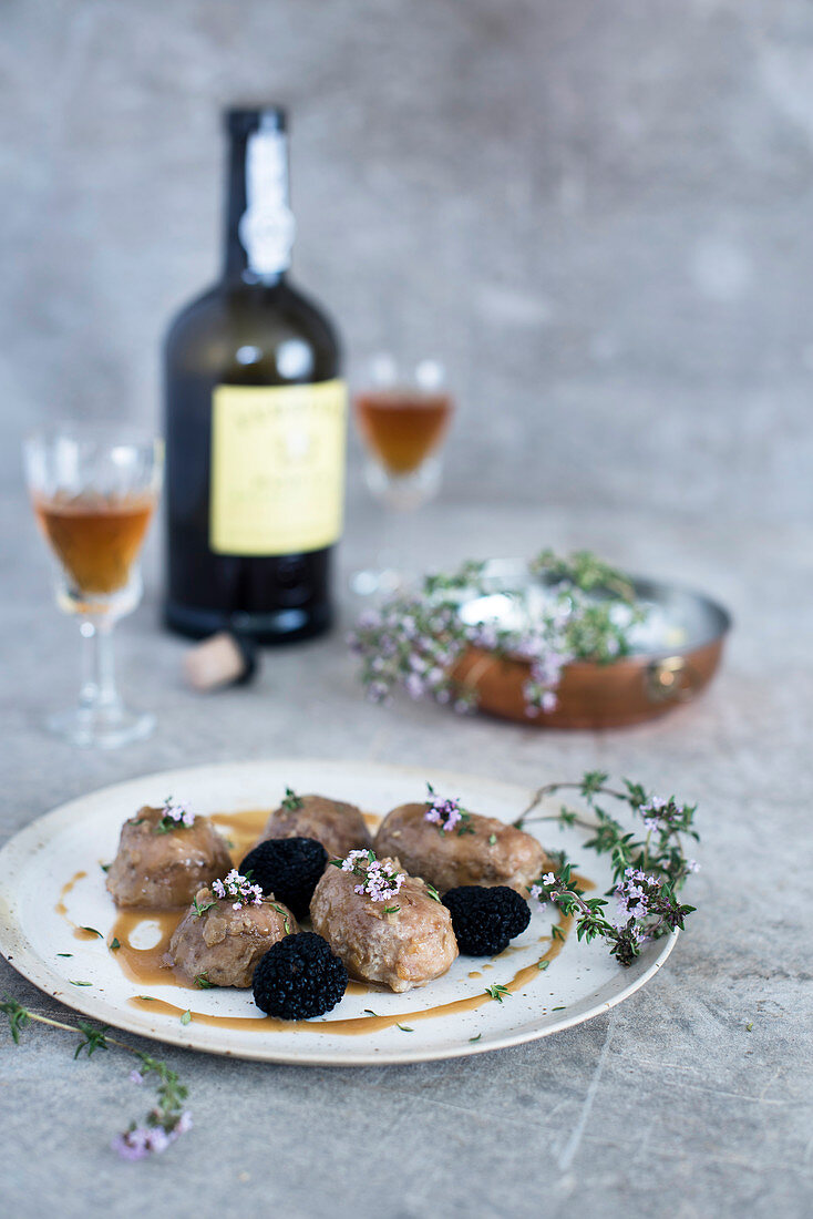 Roasted Lamb Testicles with Truffles