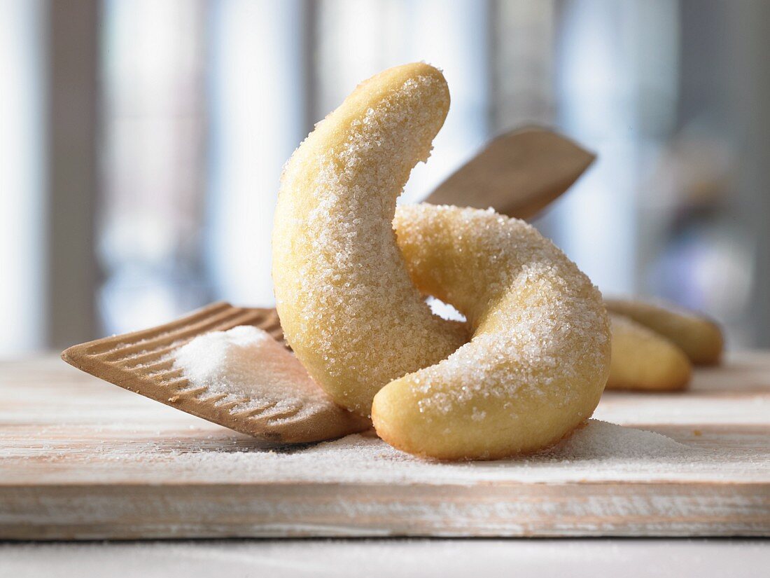 Vanilla pastries with vanilla sugar