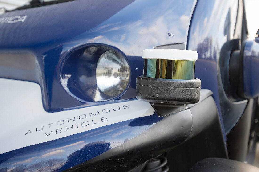 Laser sensor on GENI driverless car