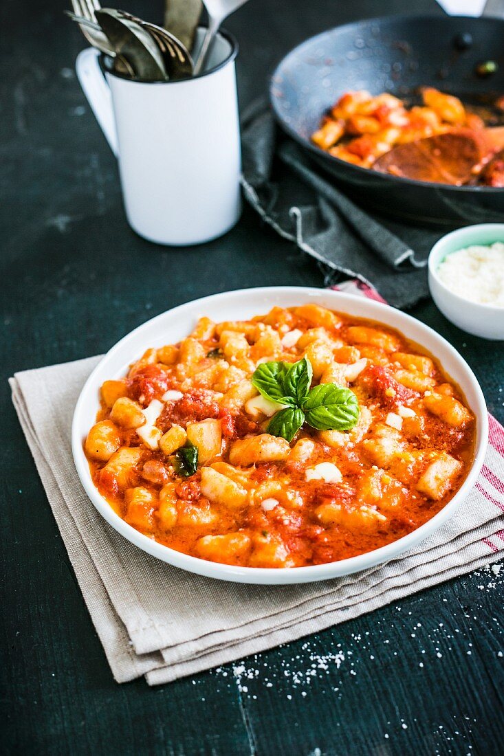 Gnocchi alla Sorrentina with mozzarella and tomatoes