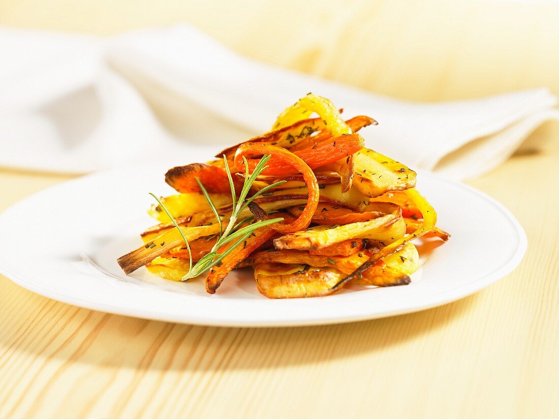 Platter of Roasted Root Vegetables