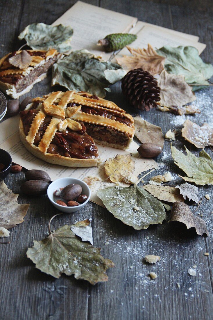 Herbstliche Pecannusstarte