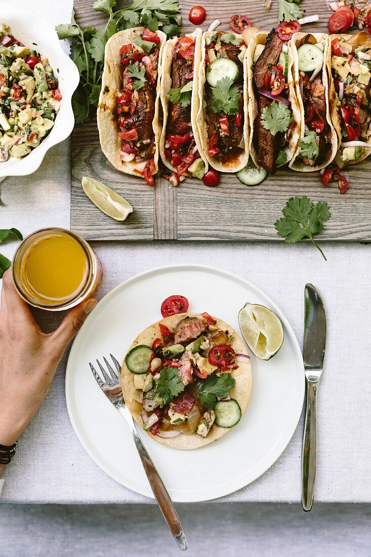 Tacos with Grilled Flank Steak Tacos