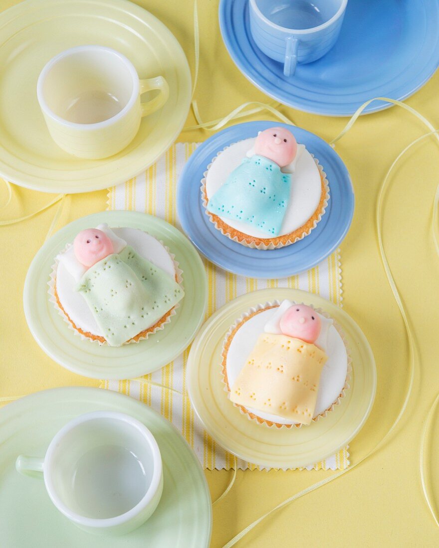 Cupcakes für eine Babyparty