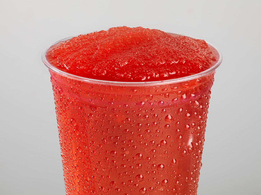 Slush in a plastic cup