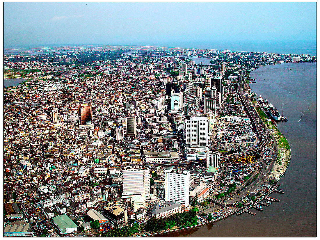 Lagos, Nigeria, aerial photograph