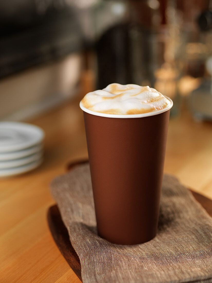 A cappuccino with milk foam