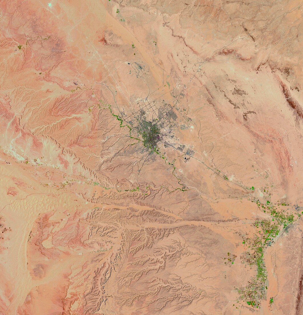 Riyadh, Saudi Arabia, 1984, satellite image
