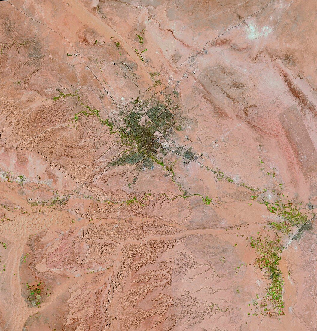 Riyadh, Saudi Arabia, 2000, satellite image