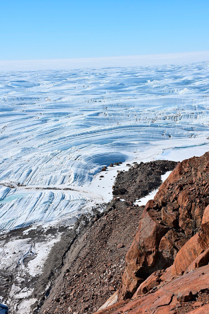 Cliffs and sea ice, Antarctica