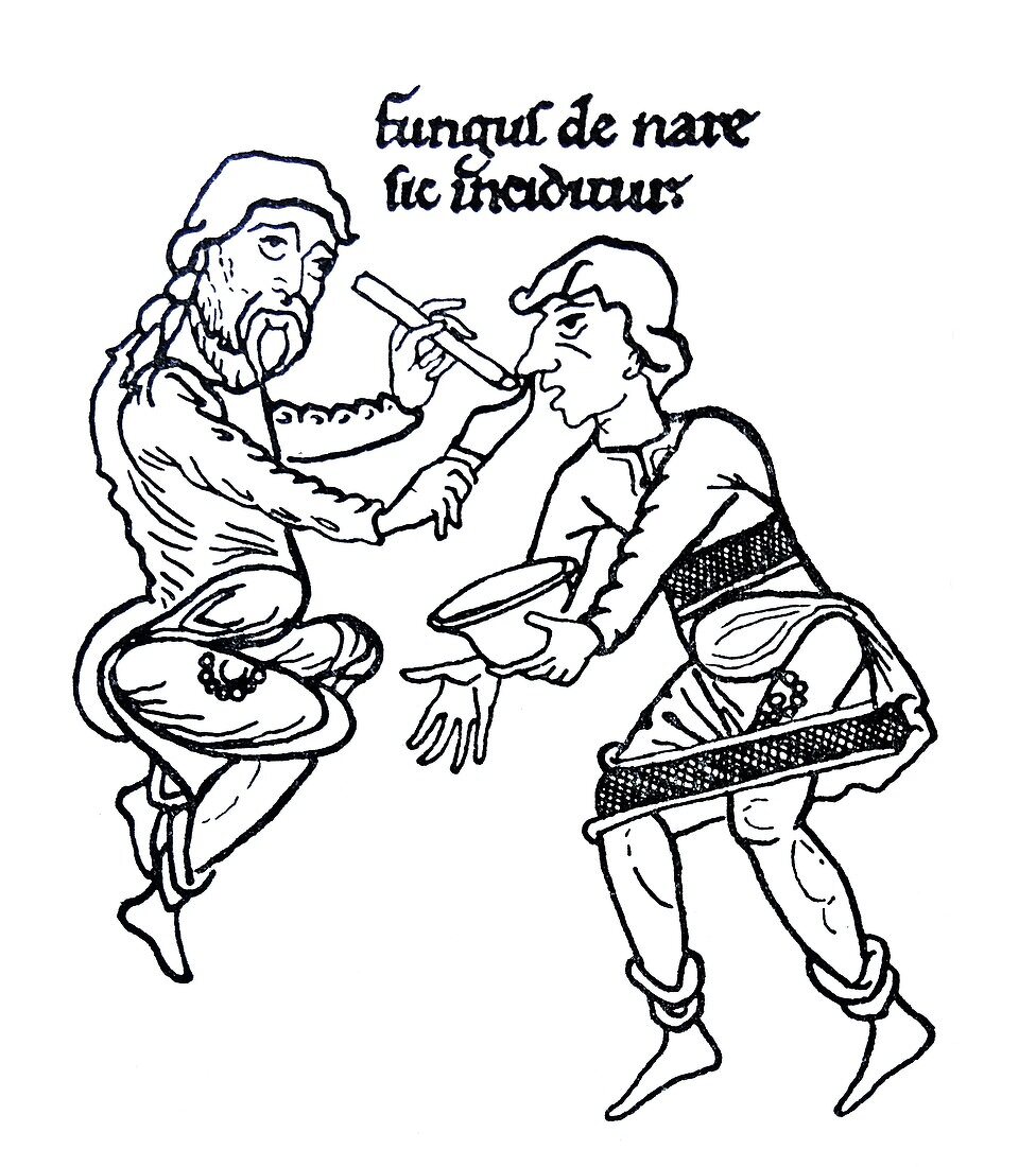 Mediaeval nasal surgery, illustration