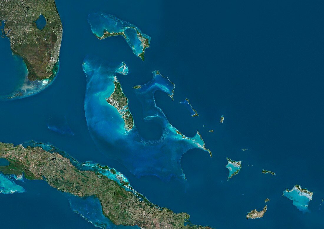 The Bahamas, satellite image
