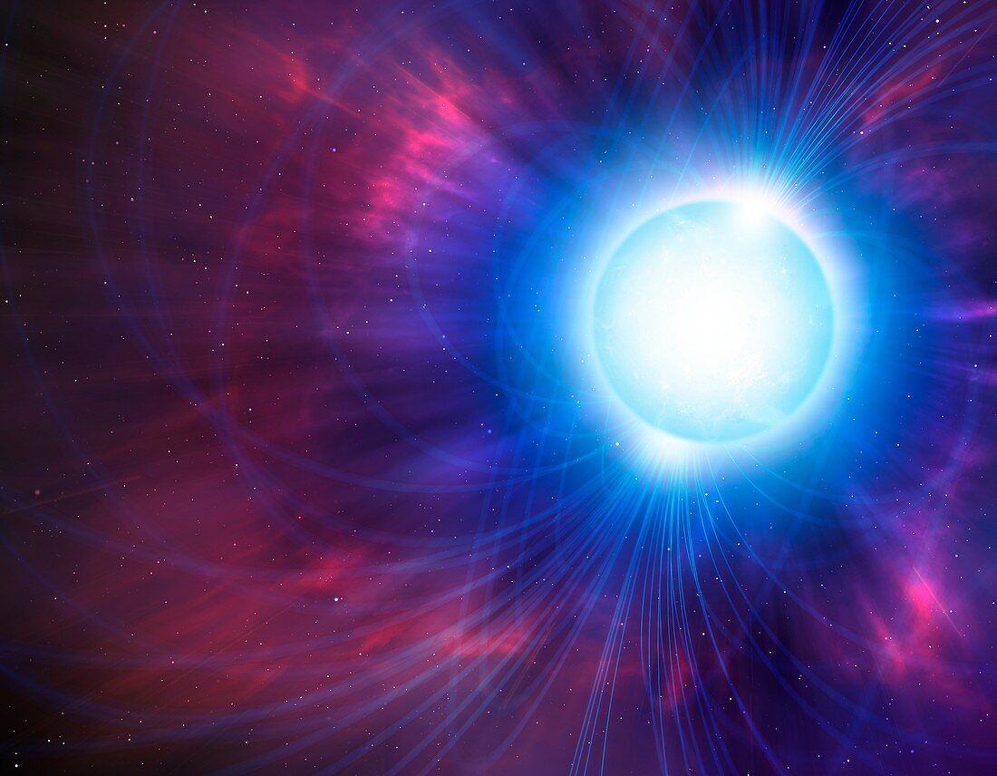 Artwork of a magnetar, illustration