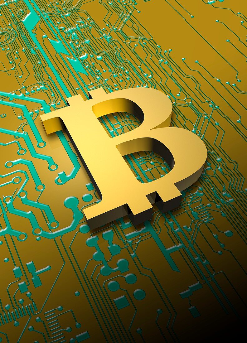 Bitcoin symbol, illustration
