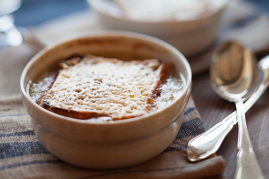 Traditional French onion soup