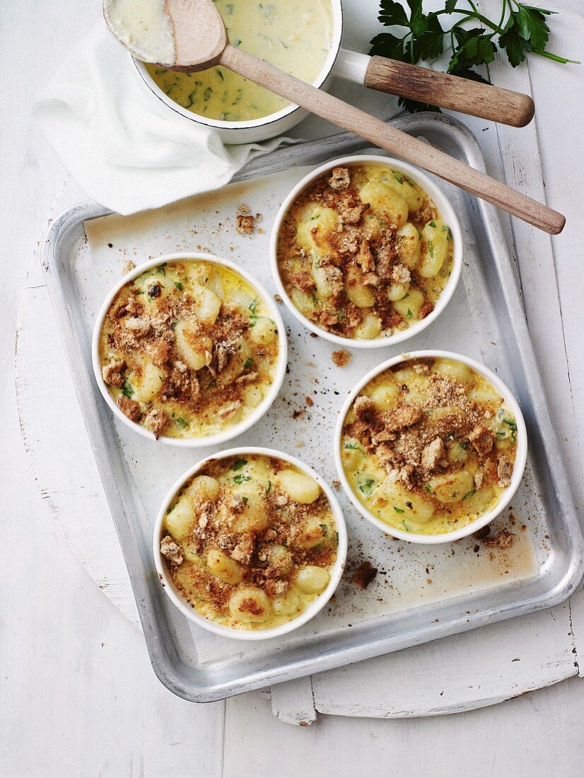 Potato Gnocchi with Three-Cheese Sauce