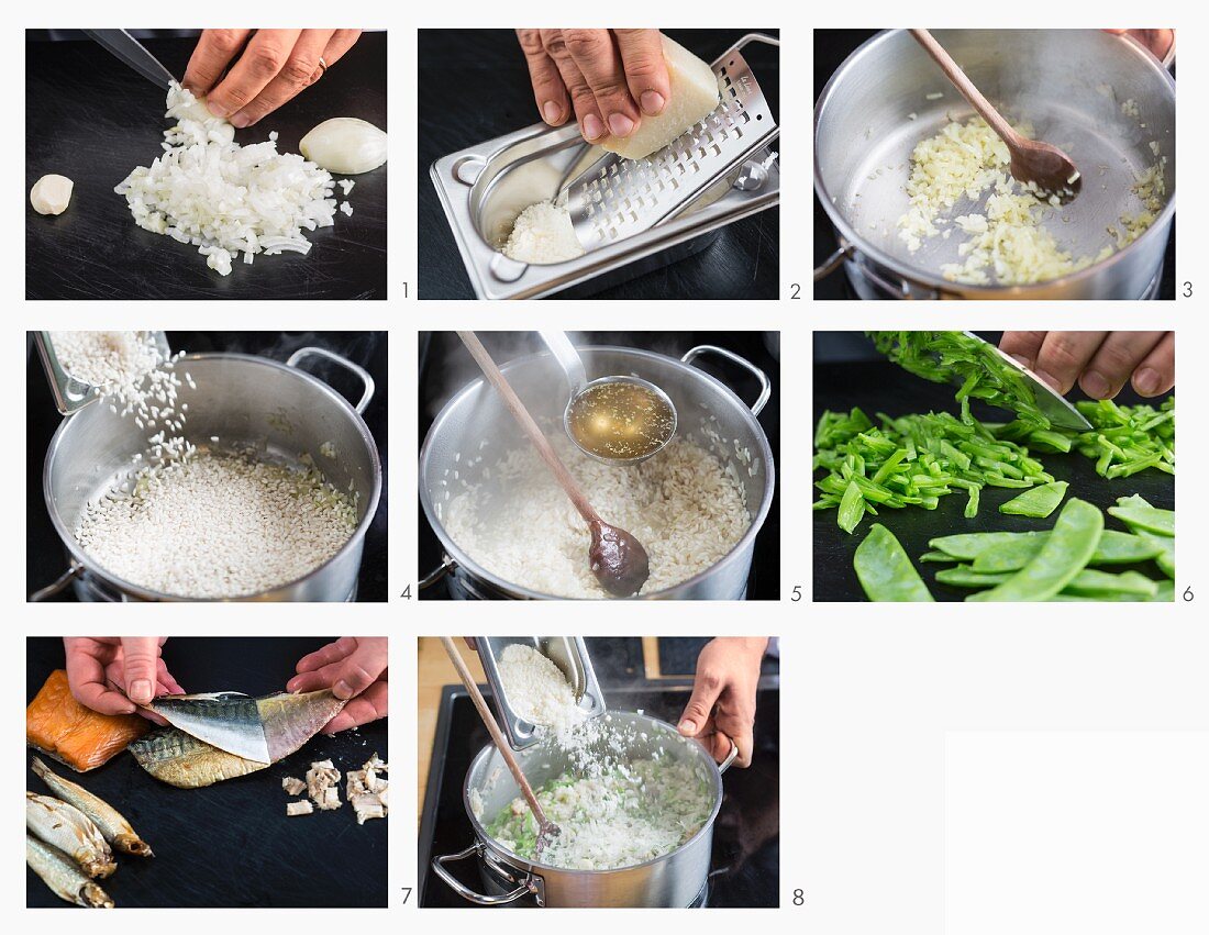 How to make smoked fish risotto