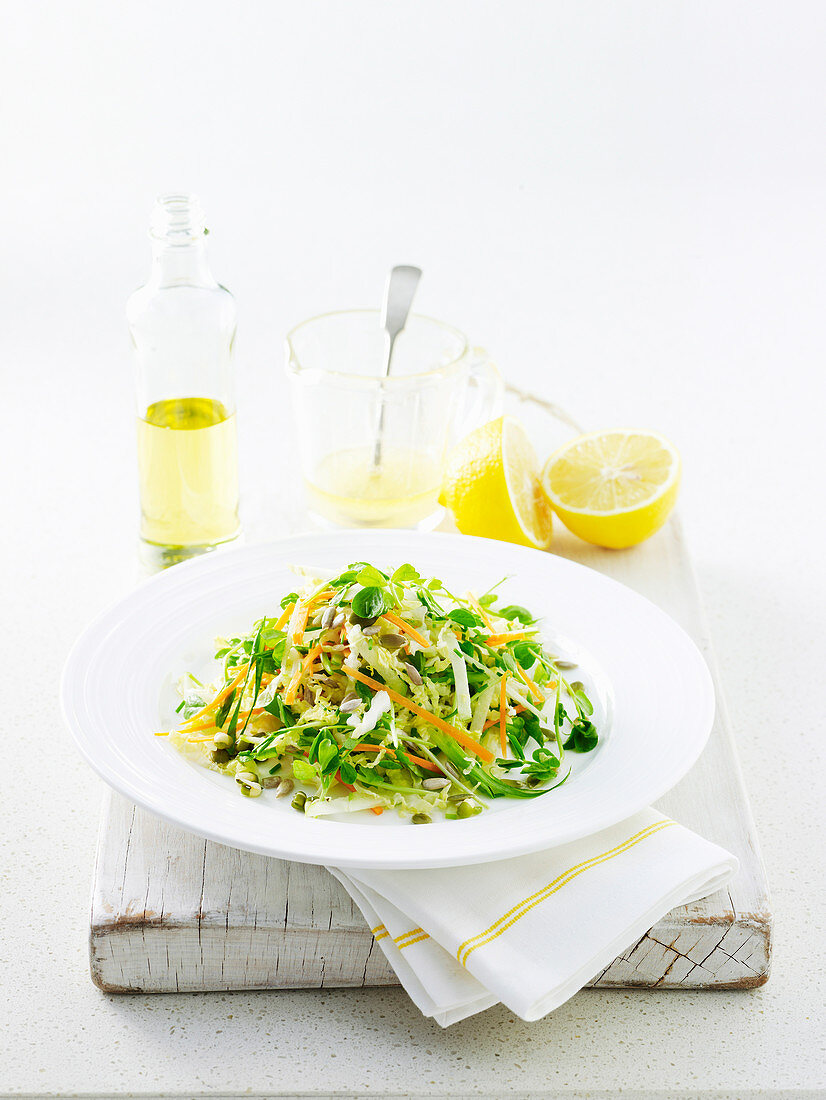Apple and Seed Slaw with Macadamia Dressing