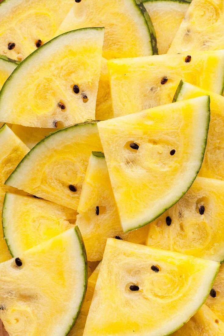 Pieces of yellow watermelon