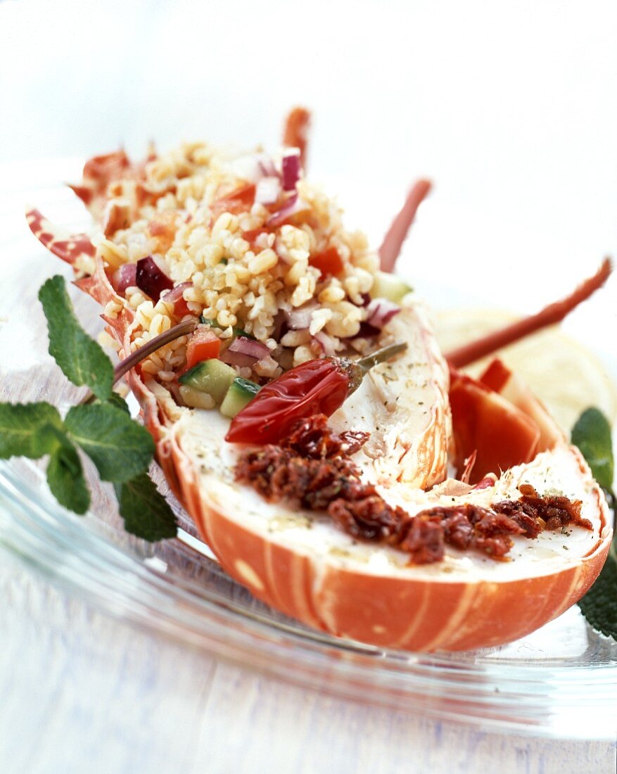 Lobster with tabbouleh