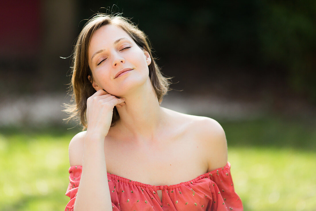 Sunbathing woman