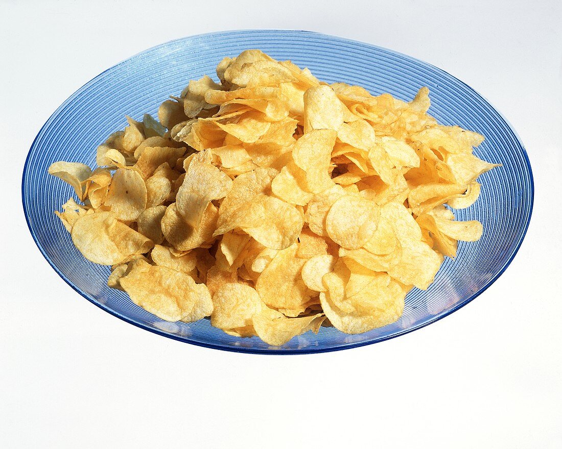 Many Potato Chips on a Plate