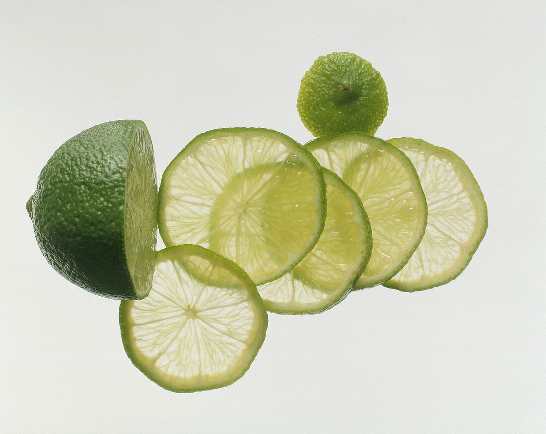 A Lime Partially Sliced
