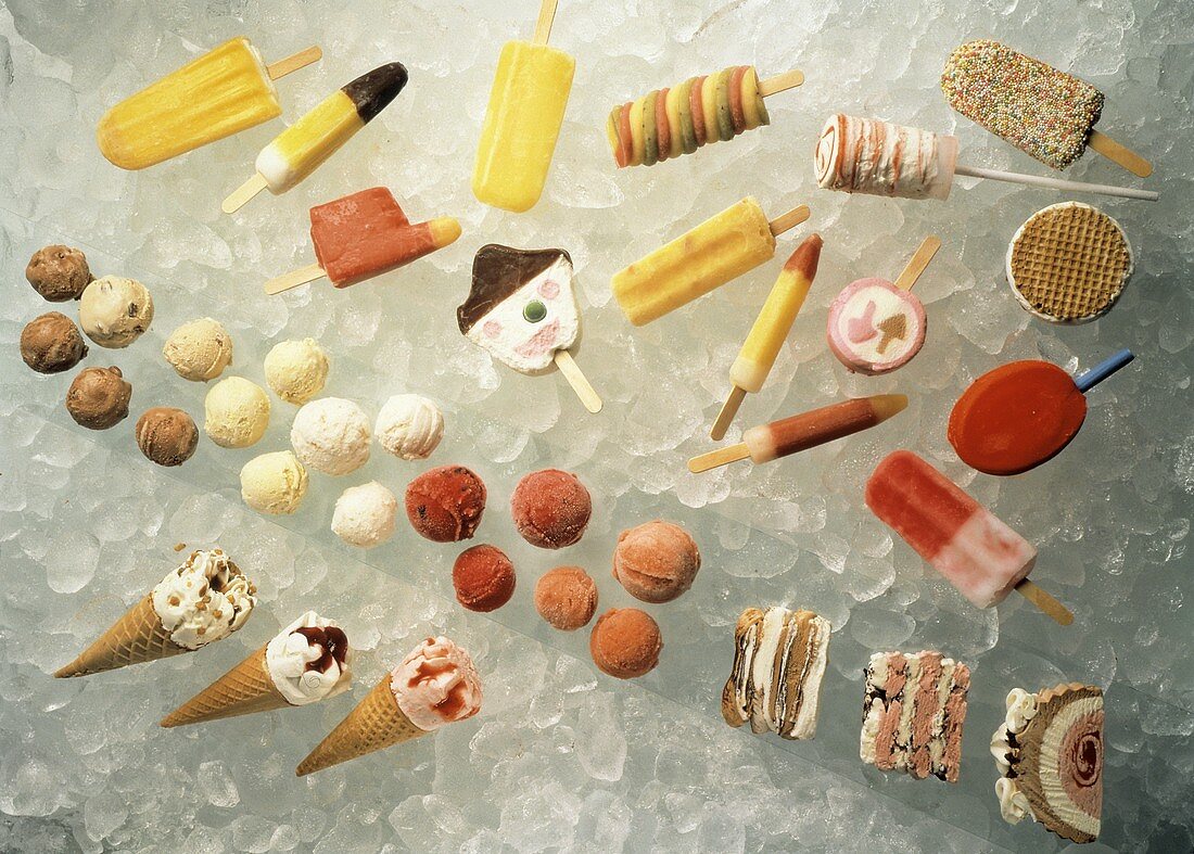 Assorted Frozen Ice Cream Desserts