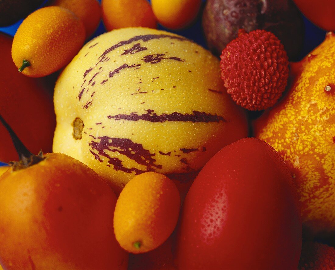 Exotische Früchte: Pepino,Tamarillo,Kumquats,Lychee,Kiwano