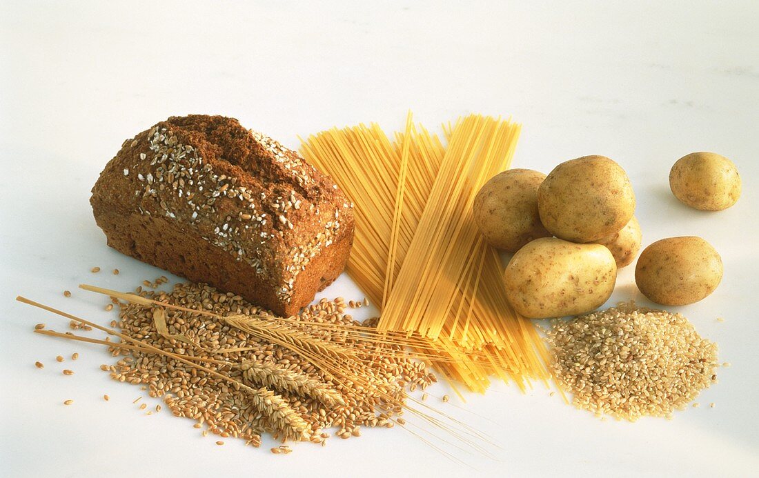 Getreide, Brot, Spaghetti, Kartoffeln & Reis