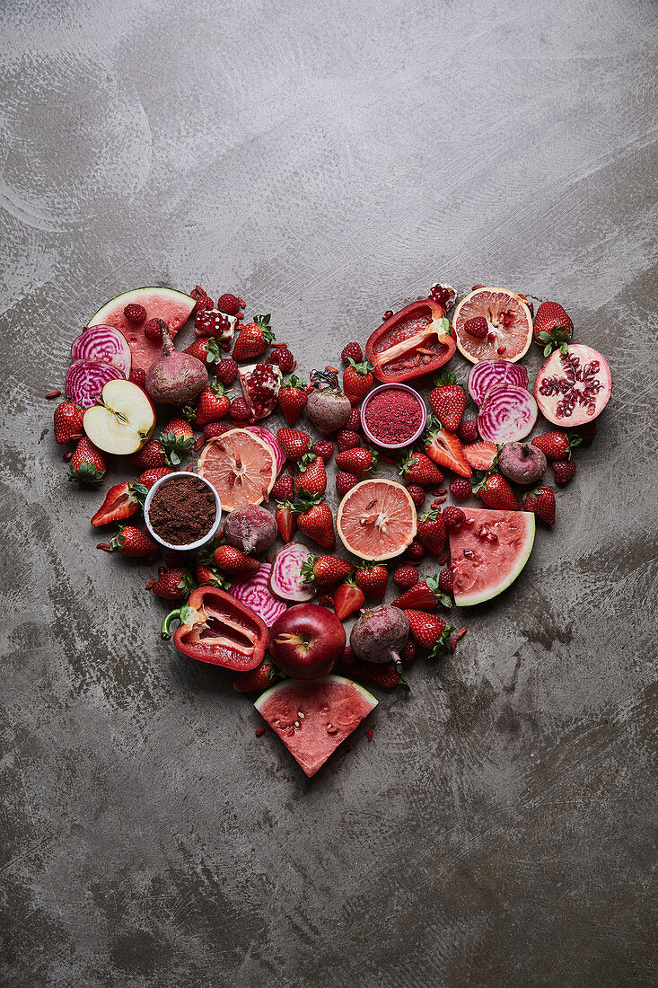 Red fruits and vegetables