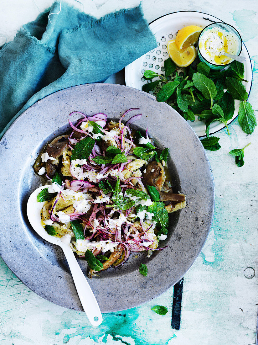 Smoky Eggplant Salad with Tahini