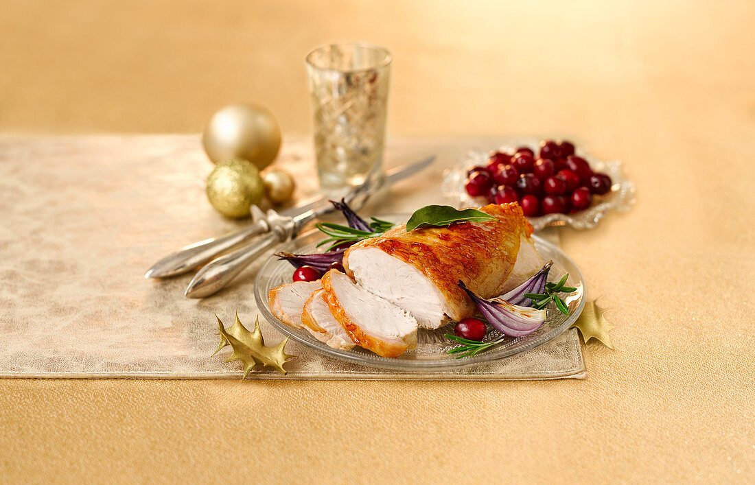 Roast turkey breast for Christmas dinner