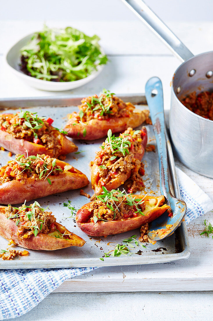 Süsskartoffeln mit Sloppy Joe