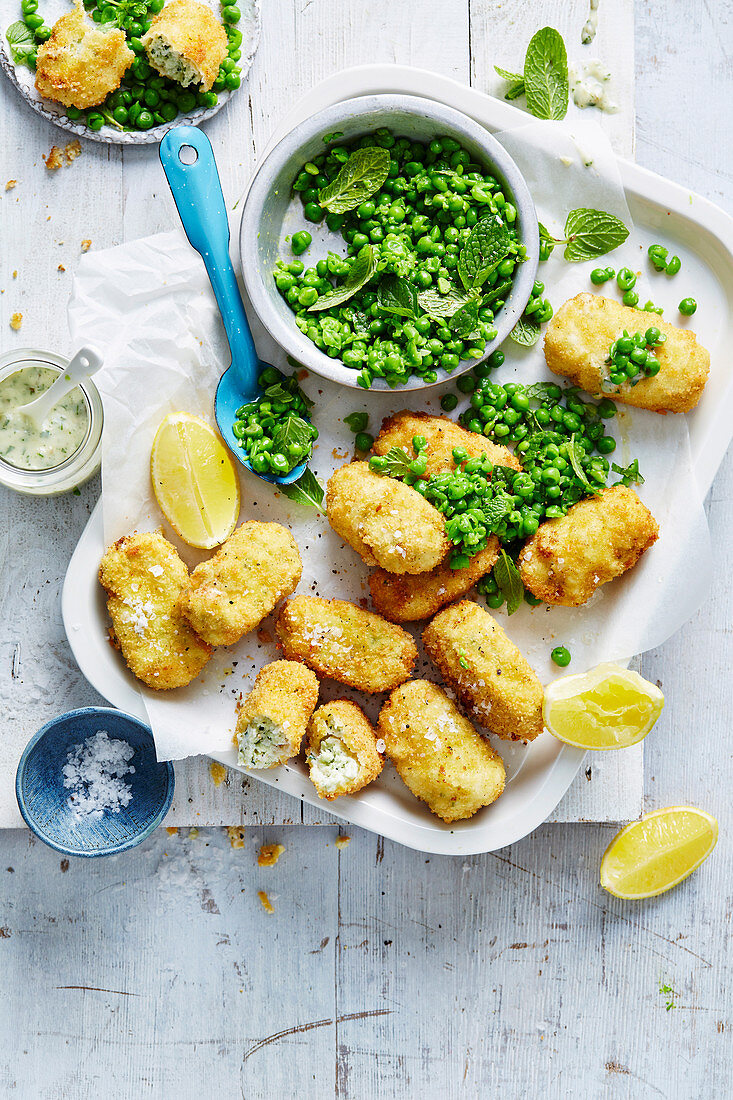 Fish Fingers with Mushy Minted Peas