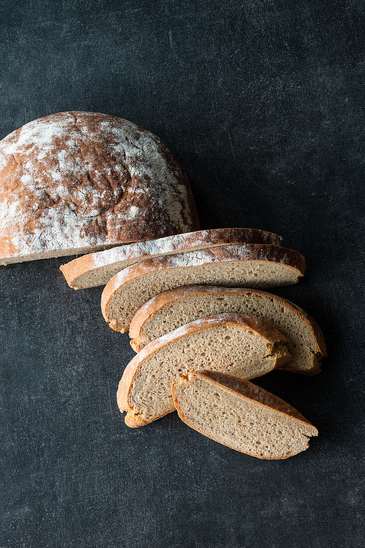 Potato bread, sliced