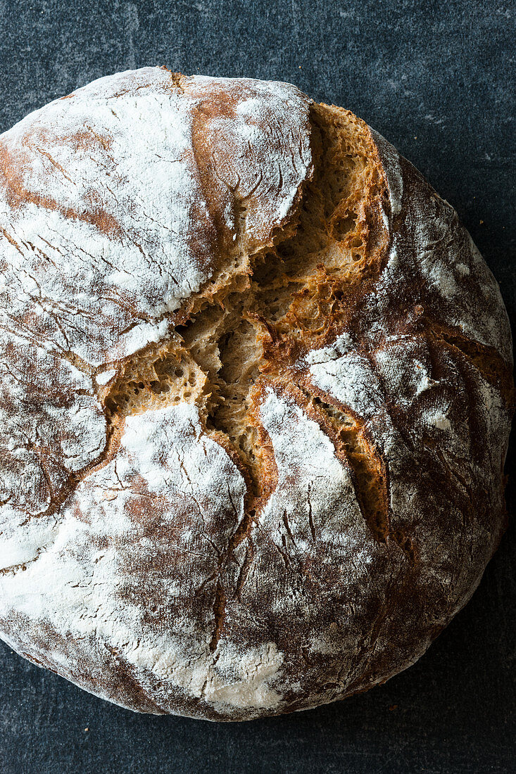 A loaf of country bread: classic sour bread