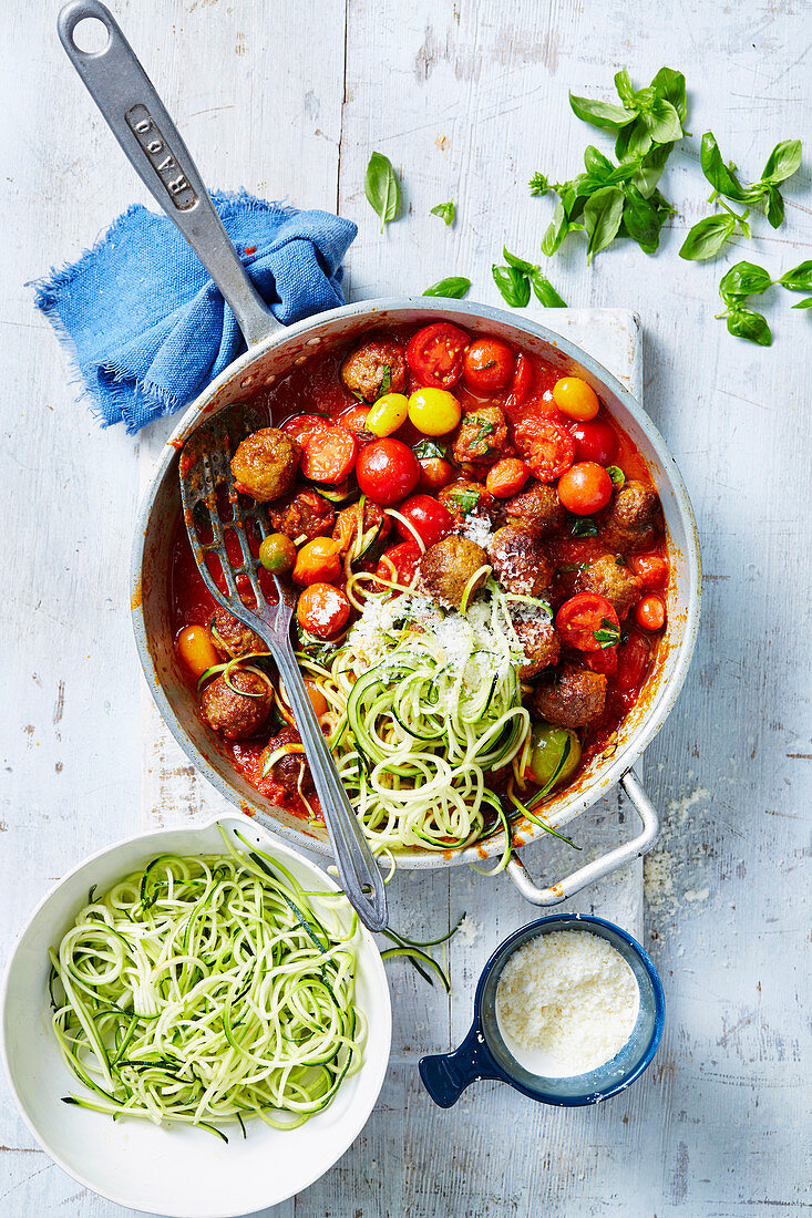 Zucchini and Meatballs