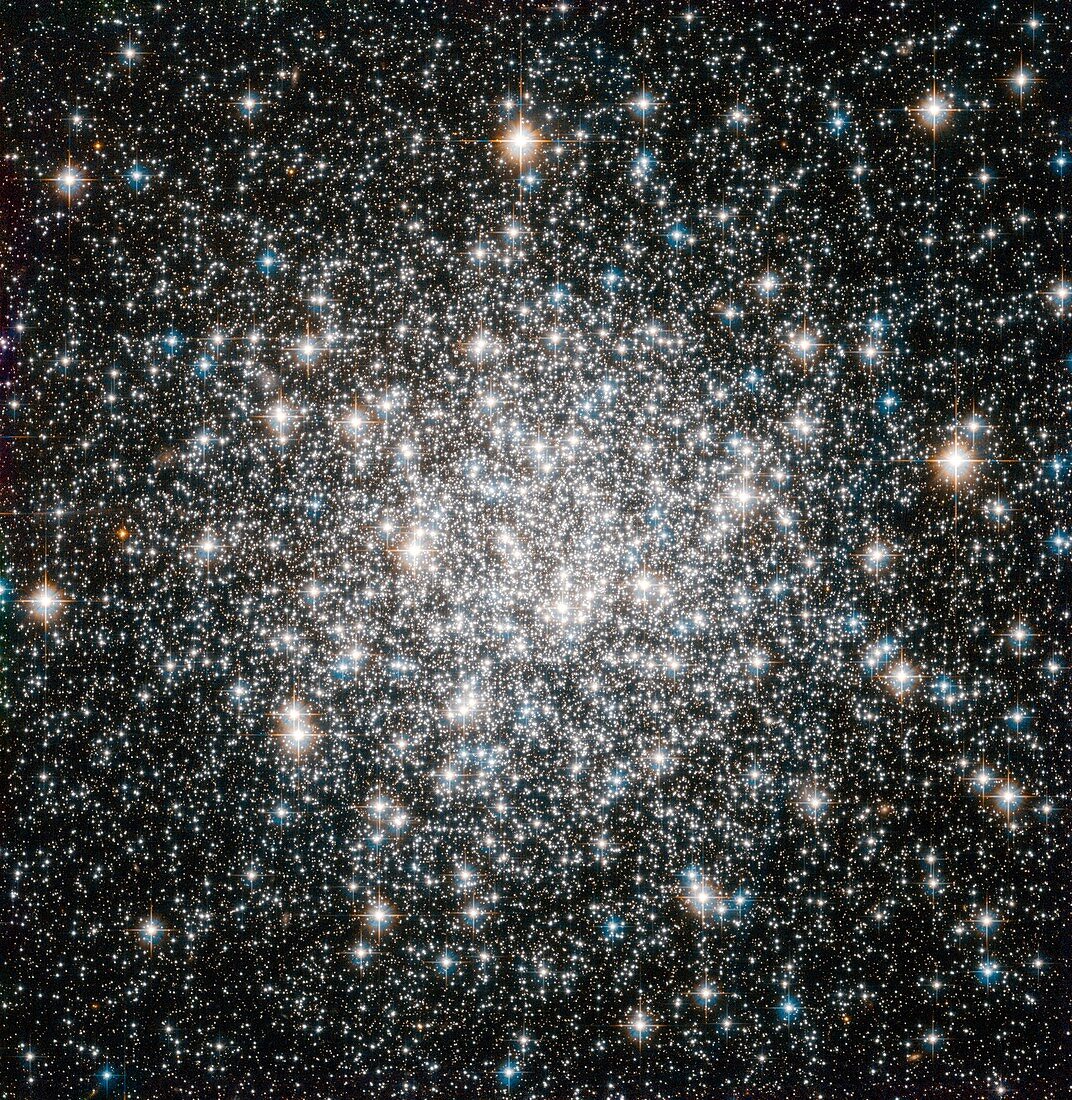 Messier 68 globular star cluster,Hubble image